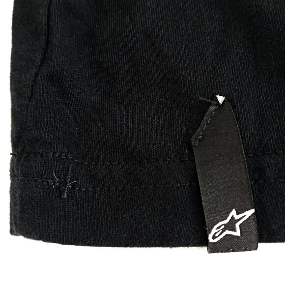Alpinestars Mens Graphic Crew Neck T-Shirt Black Cotton Short Sleeves Size L - Picture 6 of 7